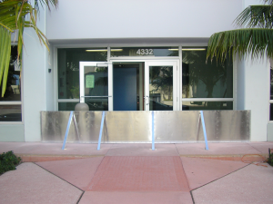Entrance Flood Barrier in Miami, Florida
